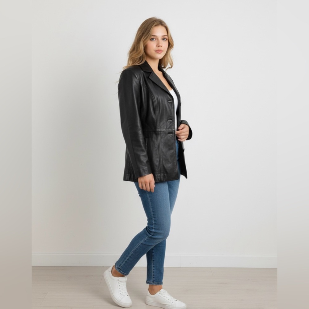 Antonio Rossini Black Leather Jacket